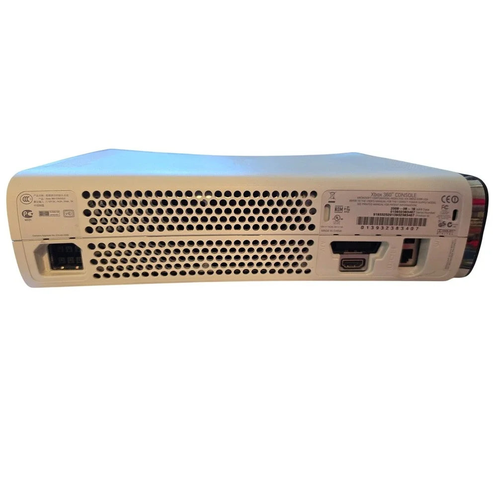 Microsoft‎ Xbox 360 Pro White Console 120GB HDD HDMI Port with 175W Power Supply